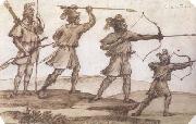 Claude Lorrain, Four Archers (mk17)